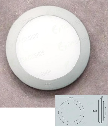 Berta Plafoniera Rotonda Bianca E27